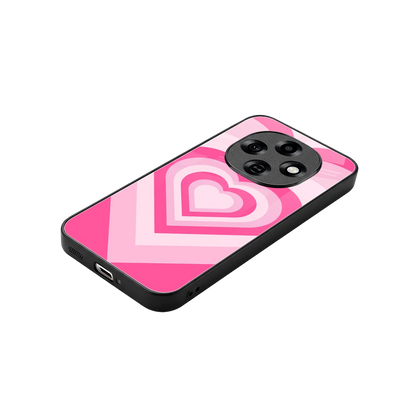 Y2K Flamingo Hearts stylish phone case for oppo f31 pro 5g | glossy glass and slim fit