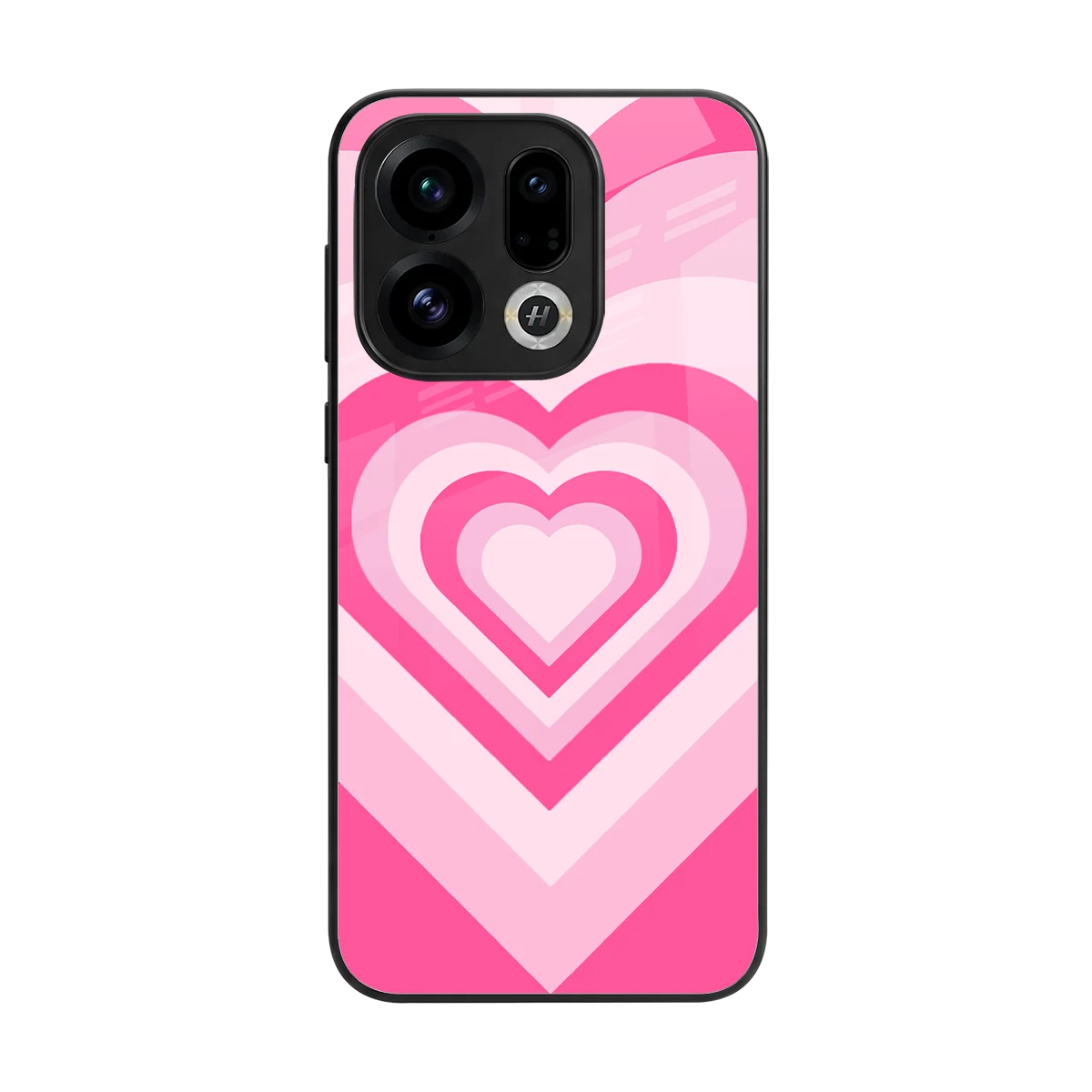 Y2K Flamingo Hearts back phone cover | glass case for oppo find x9