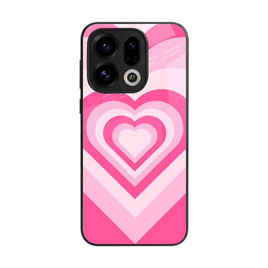 Y2K Flamingo Hearts back phone cover | glass case for oppo find x9