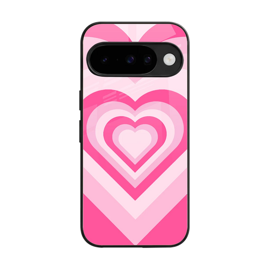 Y2K Flamingo Hearts back phone cover | glass case for google pixel 10