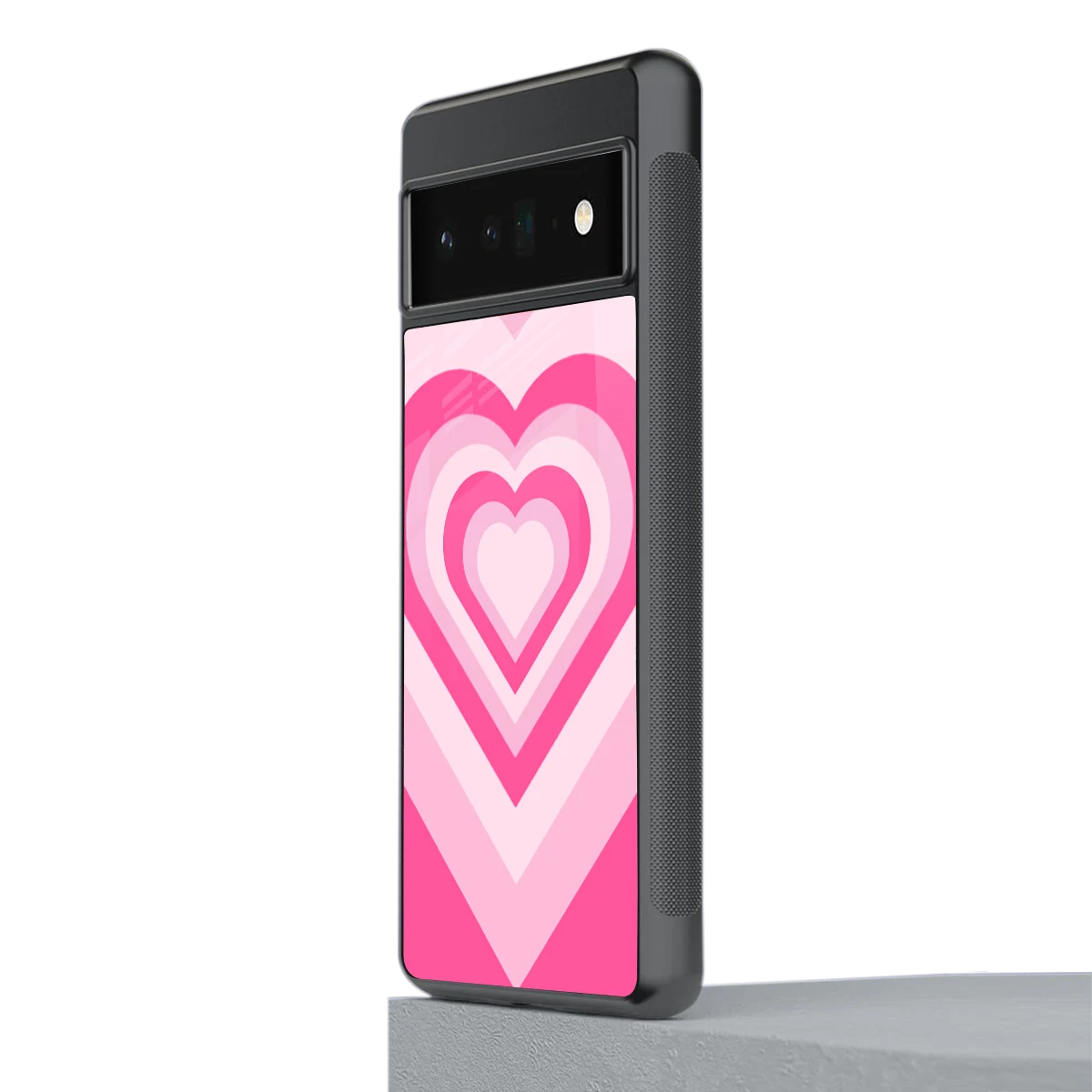 Y2K Flamingo Hearts stylish phone case for google pixel 6 pro | glossy glass and slim fit
