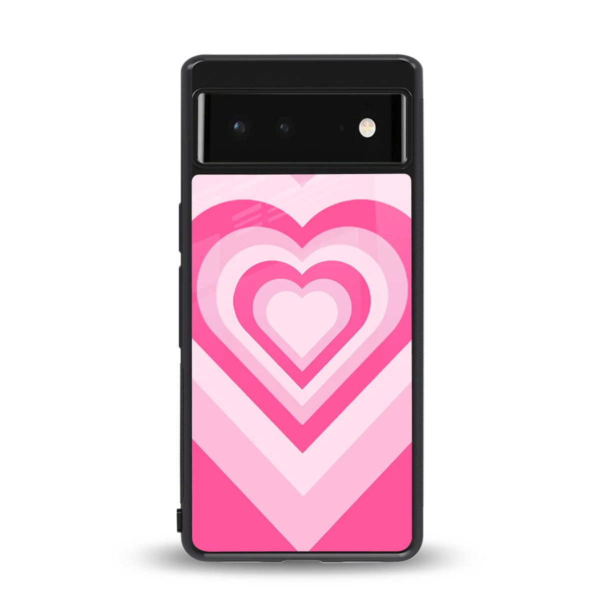 Y2K Flamingo Hearts back phone cover | glass case for google pixel 6