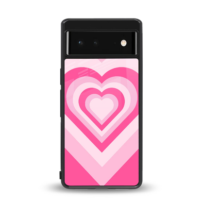 Y2K Flamingo Hearts back phone cover | glass case for google pixel 6a