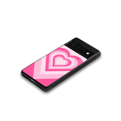 Y2K Flamingo Hearts google pixel 6 mobile cover | shockproof glass phone case
