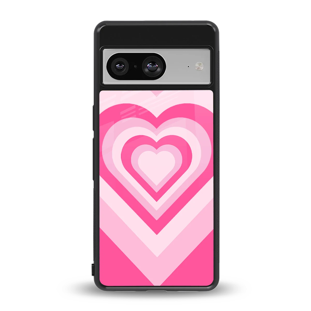 Y2K Flamingo Hearts back phone cover | glass case for google pixel 8