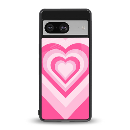 Y2K Flamingo Hearts back phone cover | glass case for google pixel 8