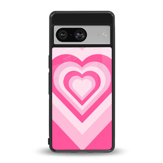 Y2K Flamingo Hearts back phone cover | glass case for google pixel 8