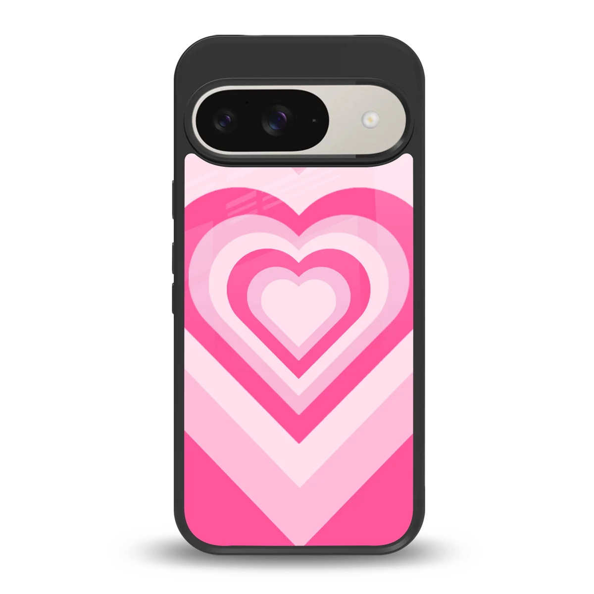 Y2K Flamingo Hearts back phone cover | glass case for google pixel 9