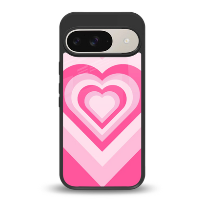 Y2K Flamingo Hearts back phone cover | glass case for google pixel 9