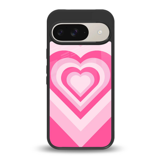 Y2K Flamingo Hearts back phone cover | glass case for google pixel 9