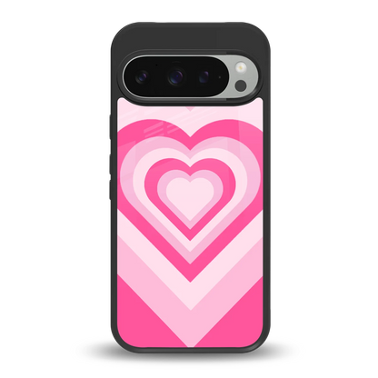 Y2K Flamingo Hearts back phone cover | glass case for google pixel 9 pro xl