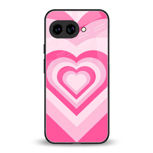 Y2K Flamingo Hearts back phone cover | glass case for google pixel 9a