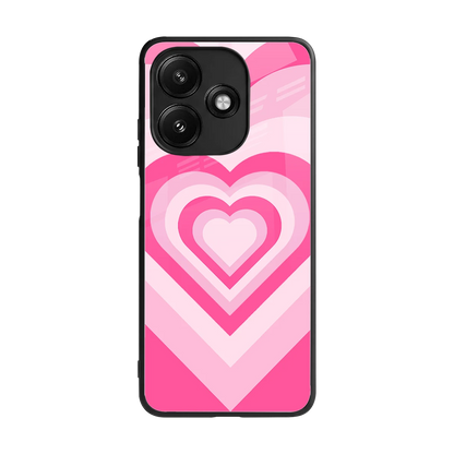 Y2K Flamingo Hearts back phone cover | glass case for redmi 12 5g