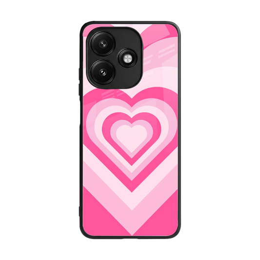 Y2K Flamingo Hearts back phone cover | glass case for redmi 12 5g