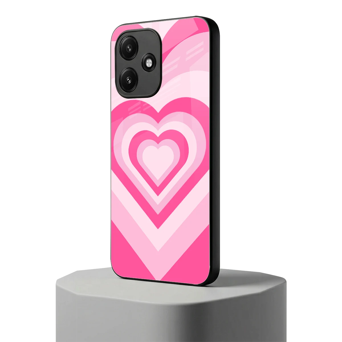 Y2K Flamingo Hearts redmi 12 5g mobile cover | shockproof glass phone case
