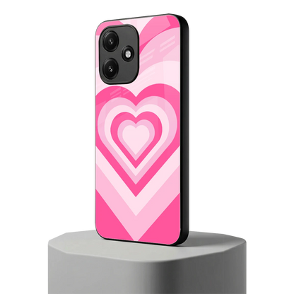 Y2K Flamingo Hearts redmi 12 5g mobile cover | shockproof glass phone case