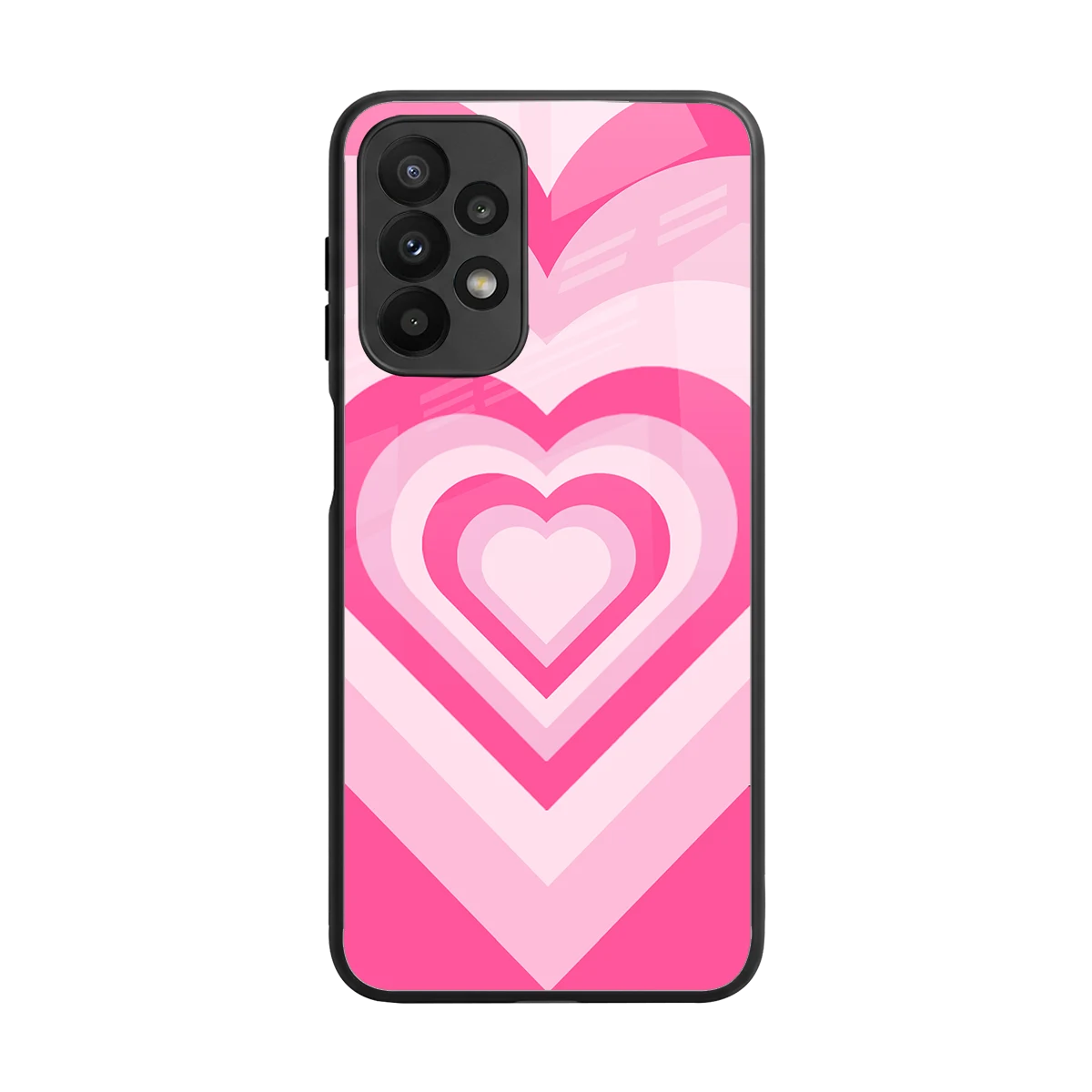Y2K Flamingo Hearts back phone cover | glass case for samsung galaxy a23