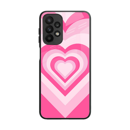 Y2K Flamingo Hearts back phone cover | glass case for samsung galaxy a23