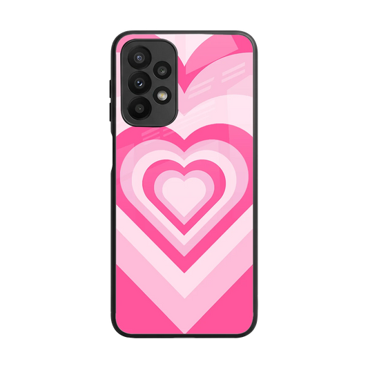 Y2K Flamingo Hearts back phone cover | glass case for samsung galaxy a23