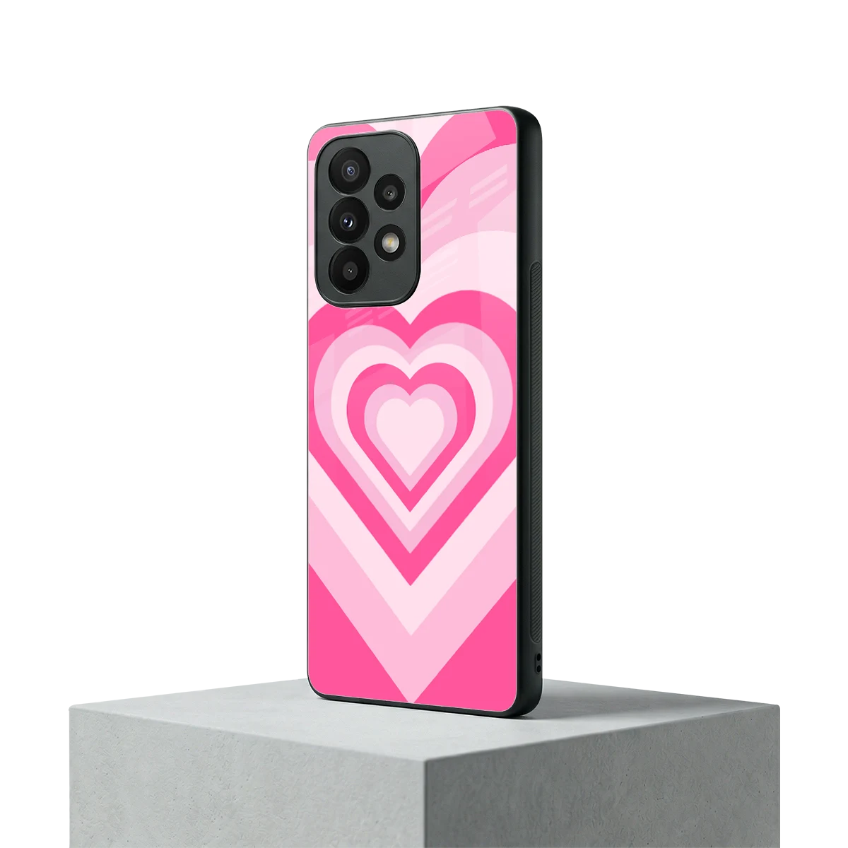 Y2K Flamingo Hearts samsung galaxy a23 mobile cover | shockproof glass phone case