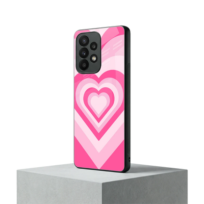 Y2K Flamingo Hearts samsung galaxy a23 mobile cover | shockproof glass phone case