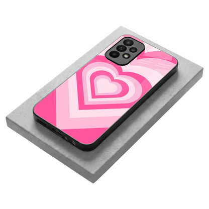 Y2K Flamingo Hearts stylish phone case for samsung galaxy a23 | glossy glass and slim fit