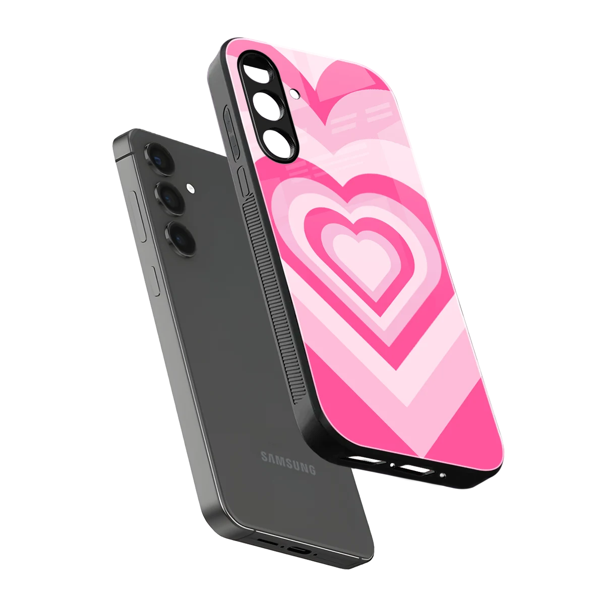 Y2K Flamingo Hearts sleek samsung galaxy a16 5g cover with tempered glass back and TPU edges