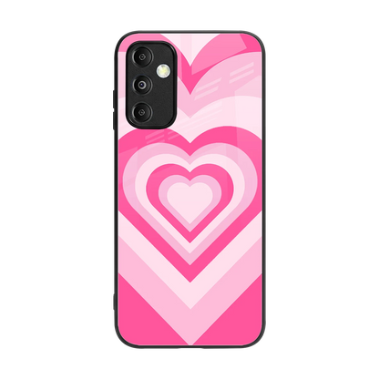 Y2K Flamingo Hearts back phone cover | glass case for samsung galaxy m14 5g
