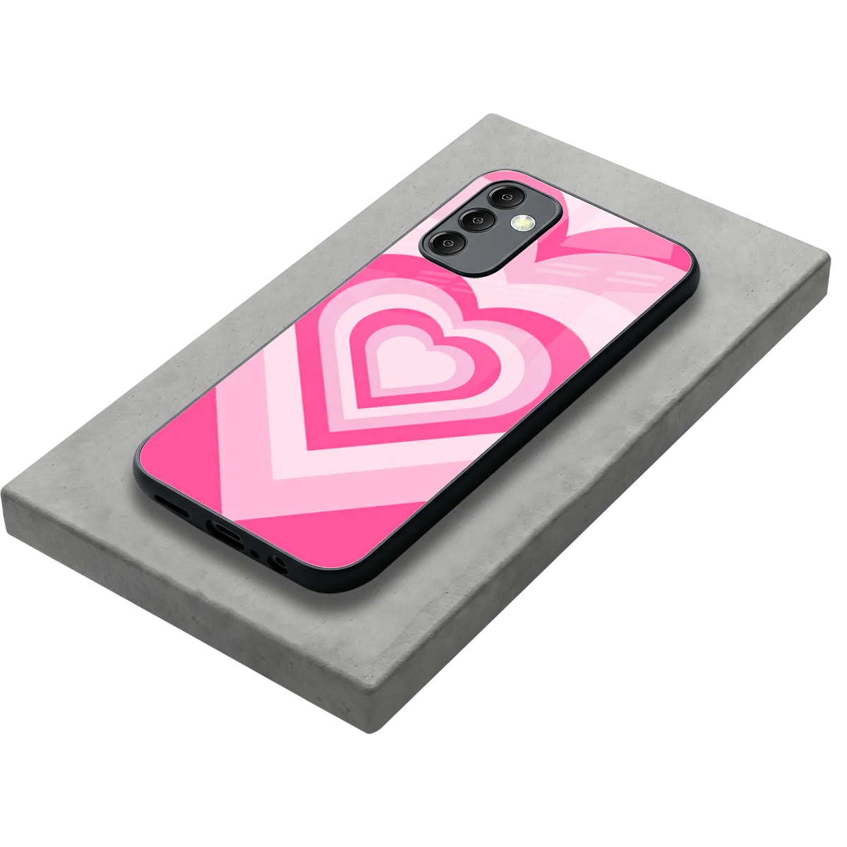 Y2K Flamingo Hearts stylish phone case for samsung galaxy m14 5g | glossy glass and slim fit