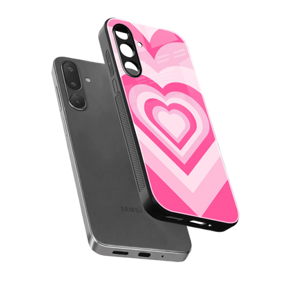Y2K Flamingo Hearts sleek samsung galaxy m36 5g cover with tempered glass back and TPU edges