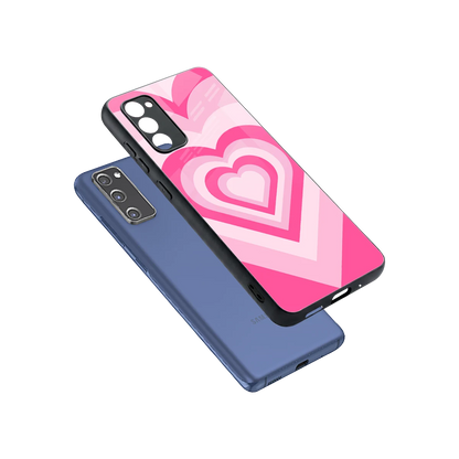 Y2K Flamingo Hearts sleek samsung galaxy s20 fe cover with tempered glass back and TPU edges
