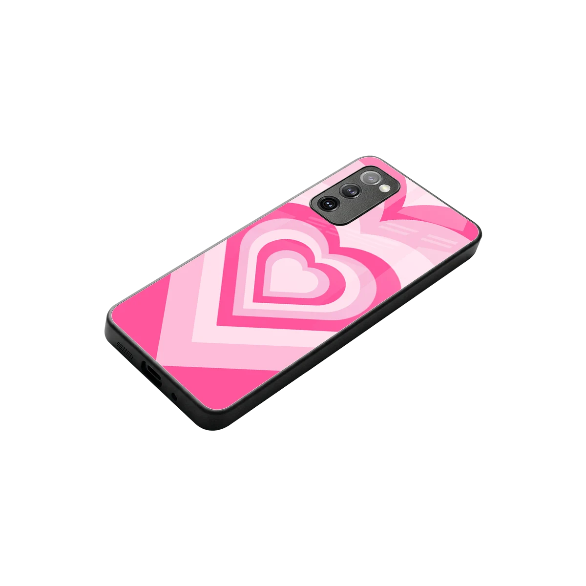 Y2K Flamingo Hearts stylish phone case for samsung galaxy s20 fe | glossy glass and slim fit