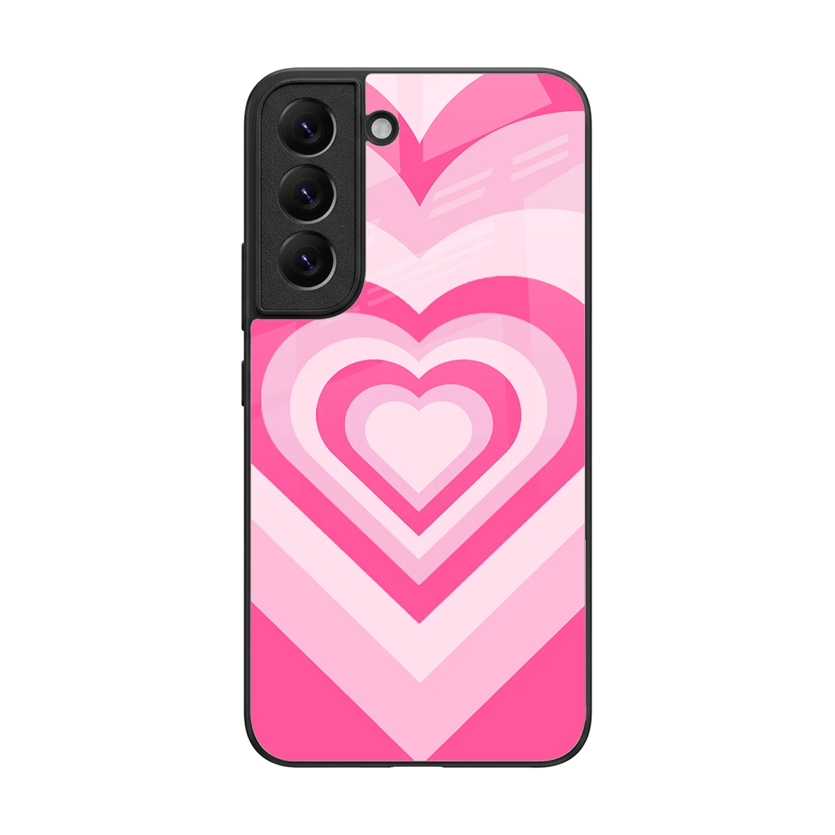 Y2K Flamingo Hearts back phone cover | glass case for samsung galaxy s22