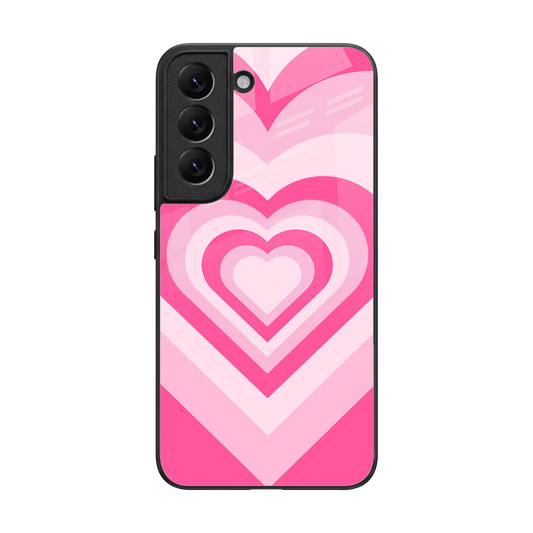 Y2K Flamingo Hearts back phone cover | glass case for samsung galaxy s22