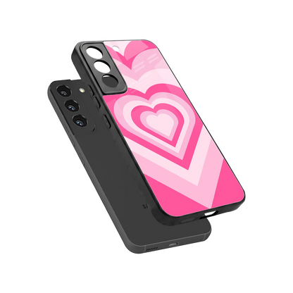 Y2K Flamingo Hearts sleek samsung galaxy s22 cover with tempered glass back and TPU edges