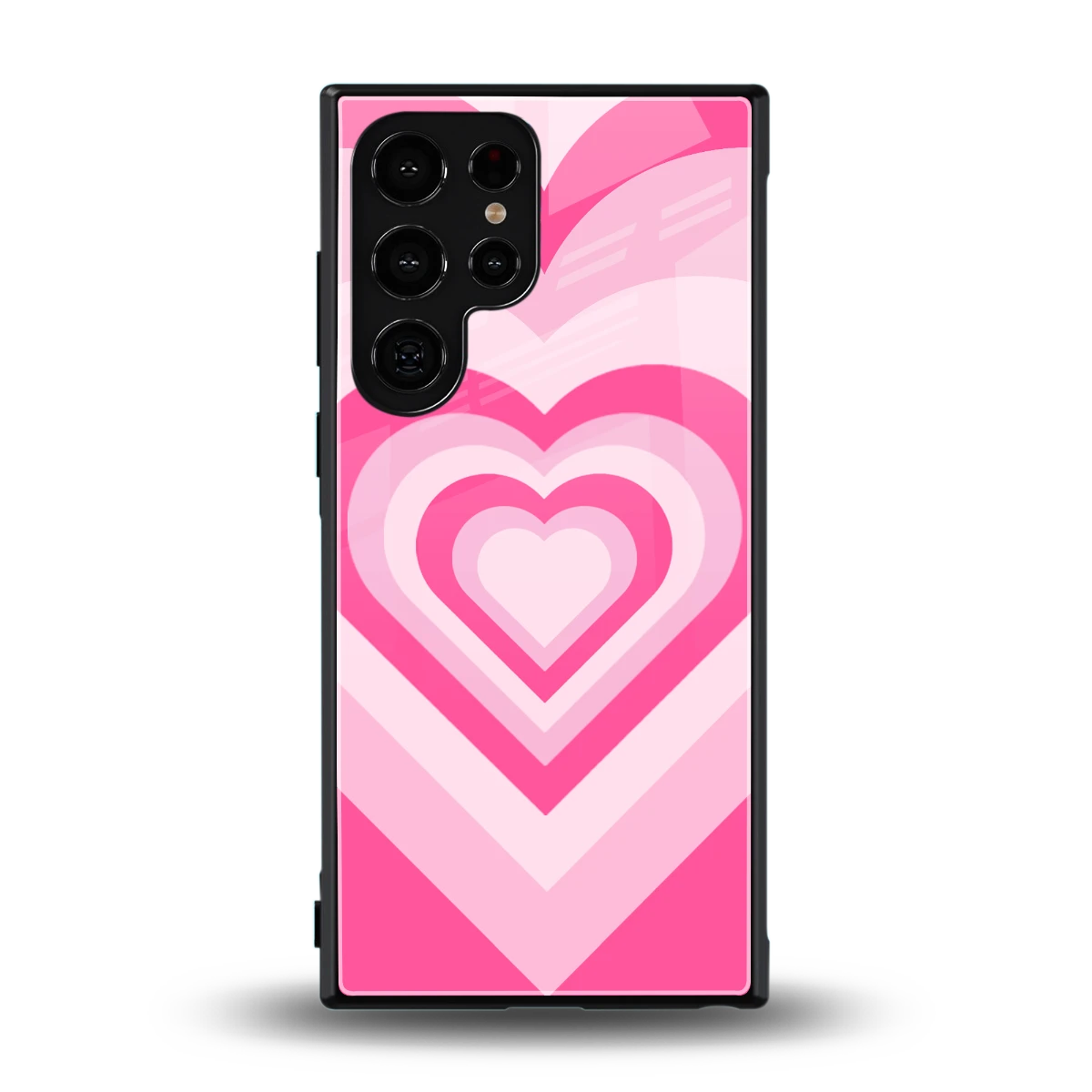 Y2K Flamingo Hearts back phone cover | glass case for samsung galaxy s24 ultra