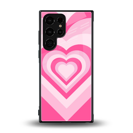 Y2K Flamingo Hearts back phone cover | glass case for samsung galaxy s24 ultra