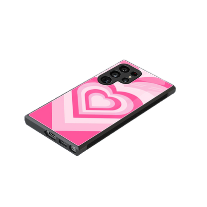 Y2K Flamingo Hearts stylish phone case for samsung galaxy s24 ultra | glossy glass and slim fit