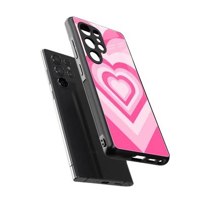 Y2K Flamingo Hearts sleek samsung galaxy s25 ultra cover with tempered glass back and TPU edges