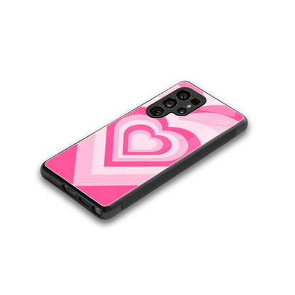 Y2K Flamingo Hearts stylish phone case for samsung galaxy s25 ultra | glossy glass and slim fit
