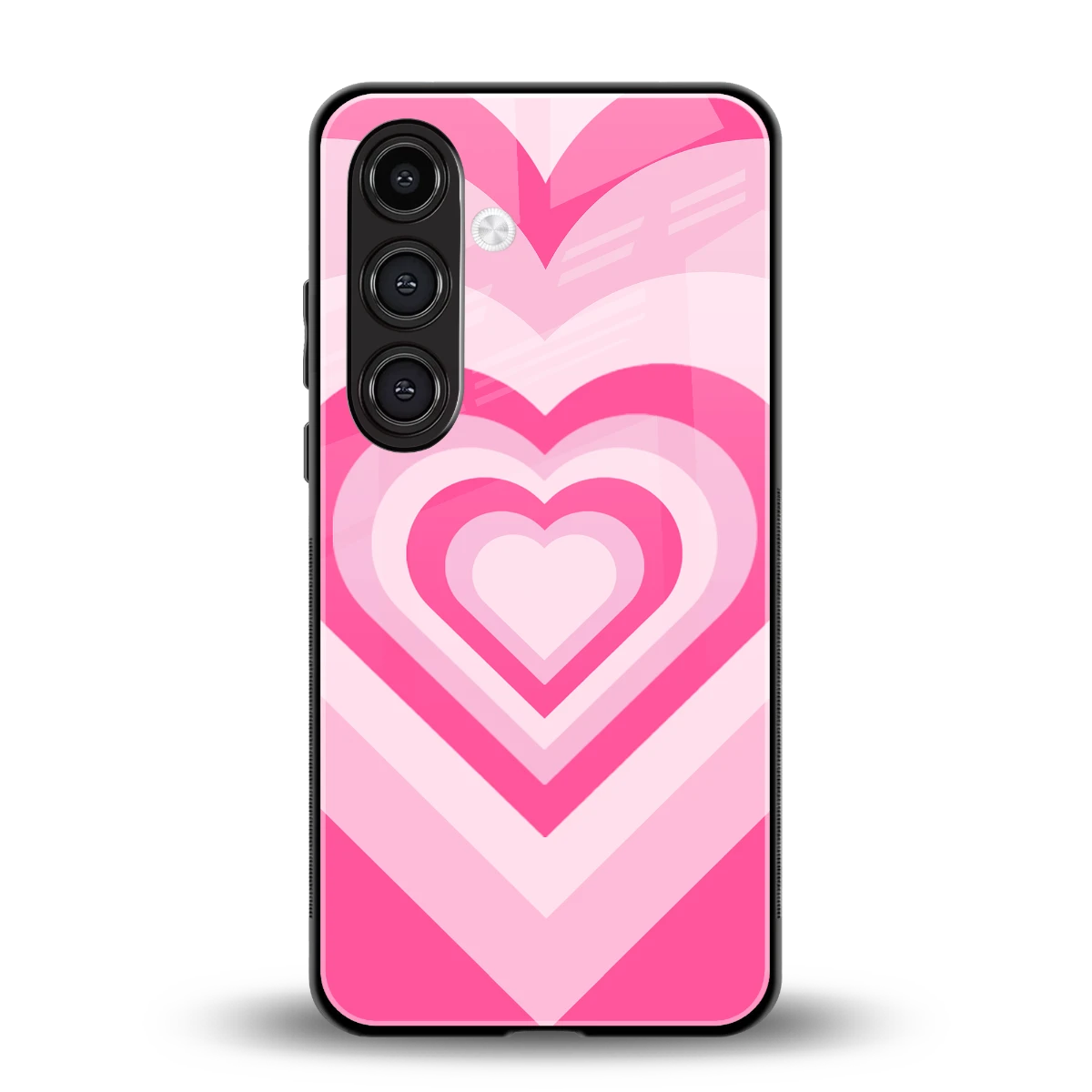 Y2K Flamingo Hearts back phone cover | glass case for samsung galaxy s24