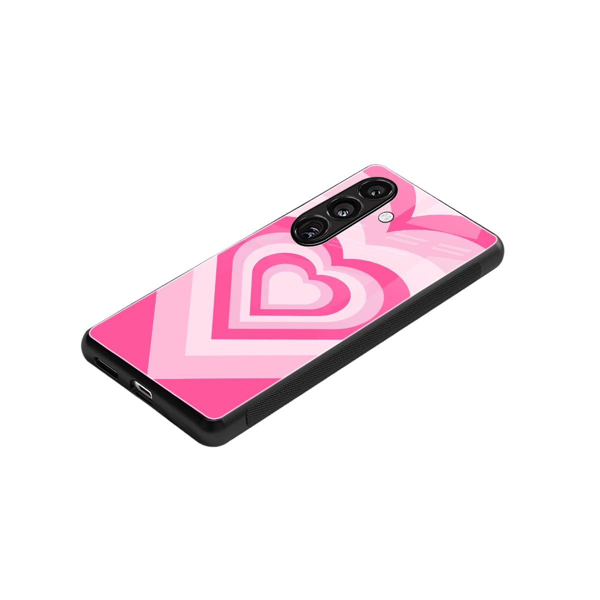 Y2K Flamingo Hearts stylish phone case for samsung galaxy s26 | glossy glass and slim fit