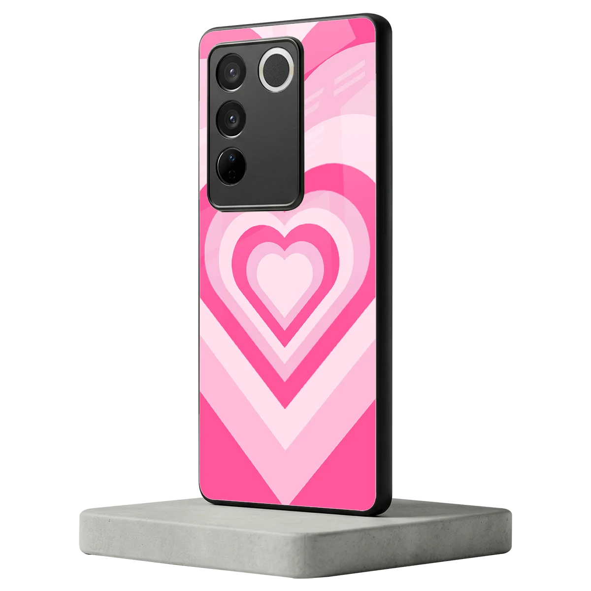 Y2K Flamingo Hearts vivo v27 5g mobile cover | shockproof glass phone case