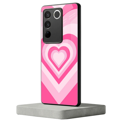 Y2K Flamingo Hearts vivo v27 5g mobile cover | shockproof glass phone case