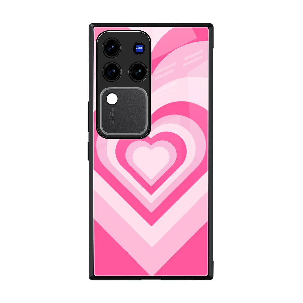 Y2K Flamingo Hearts back phone cover | glass case forvivo v30 pro