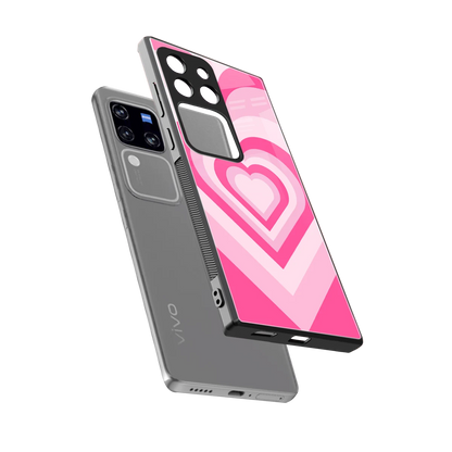 Y2K Flamingo Hearts sleekvivo v30 pro cover with tempered glass back and TPU edges