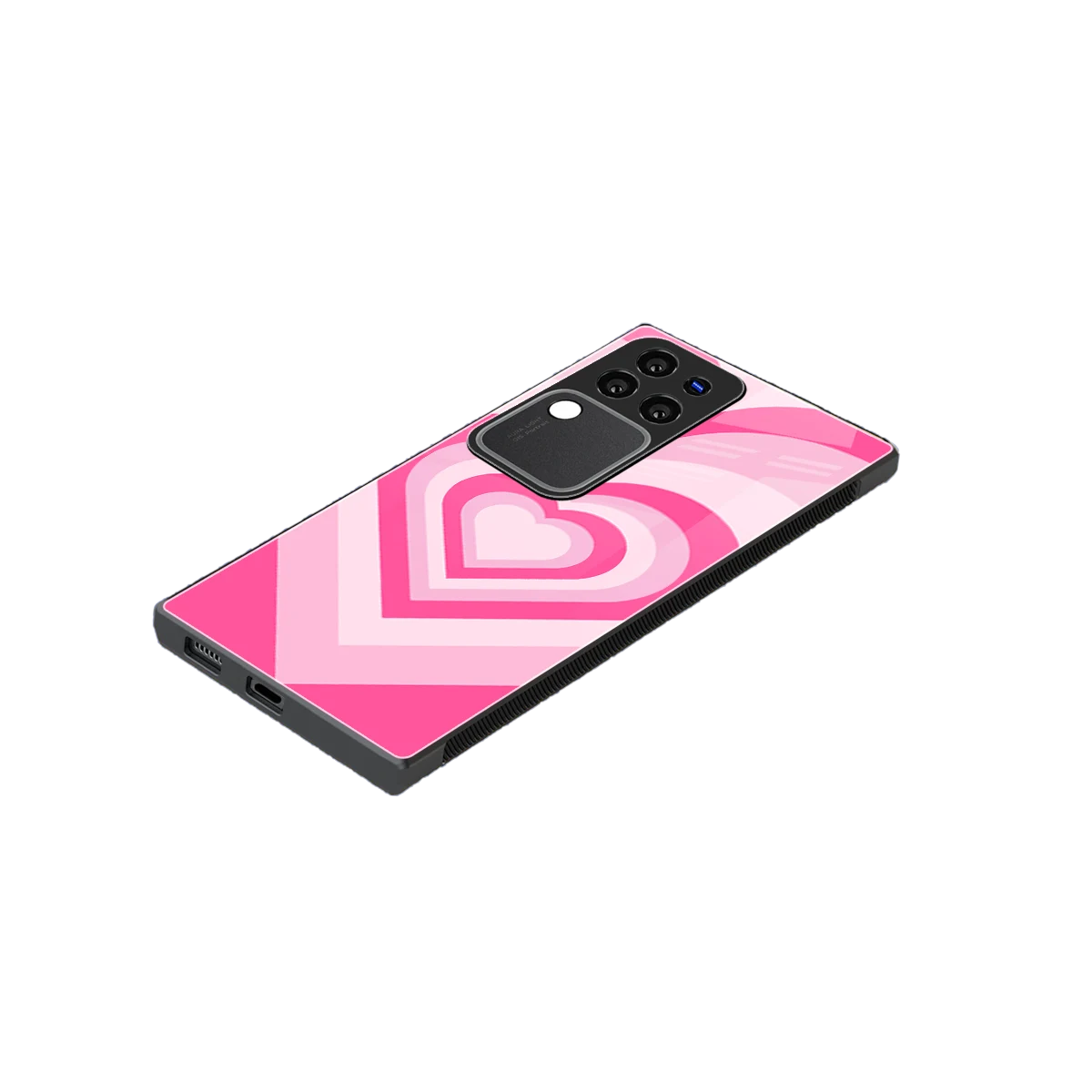 Y2K Flamingo Hearts stylish phone case forvivo v30 pro | glossy glass and slim fit