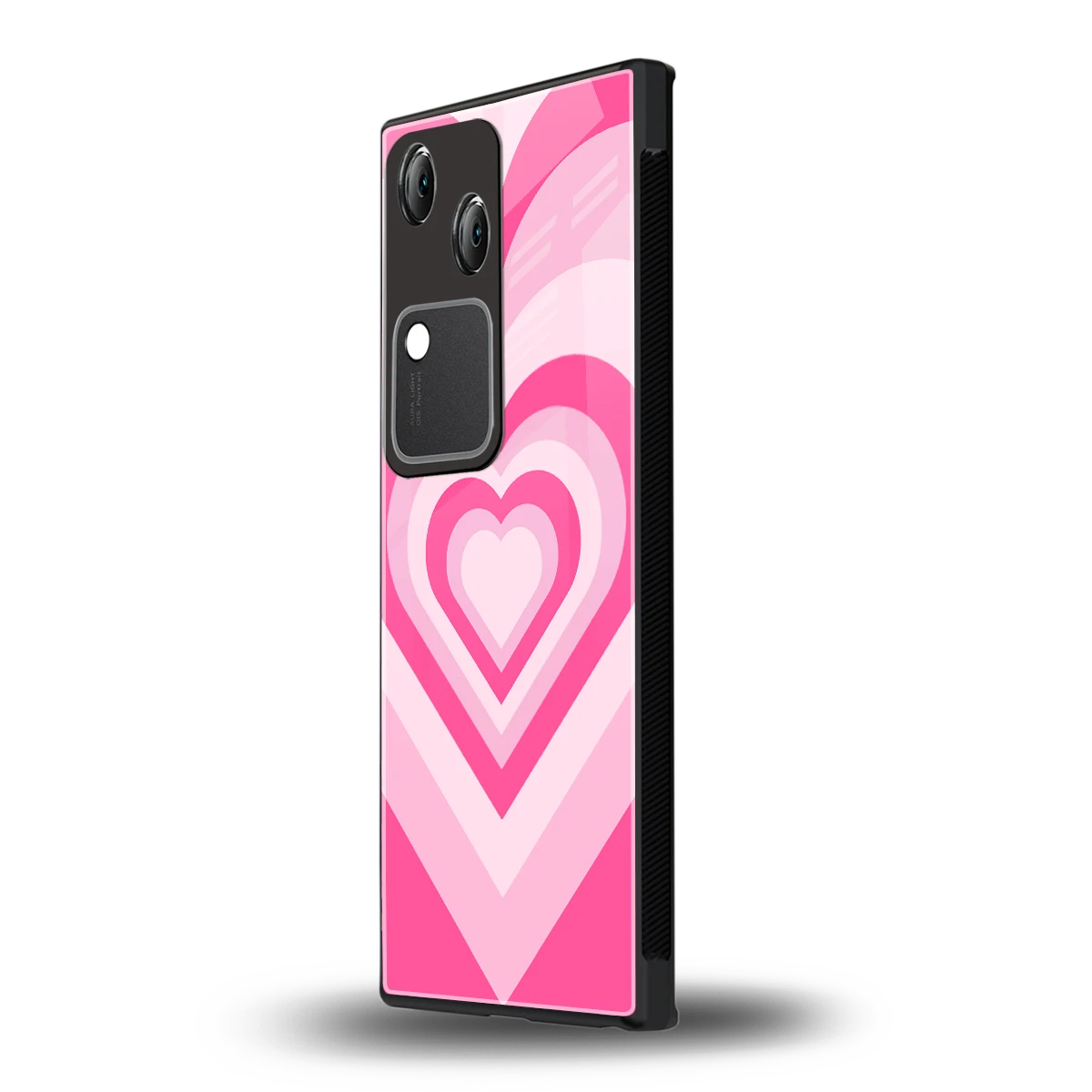 Y2K Flamingo Hearts vivo v30 mobile cover | shockproof glass phone case