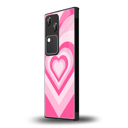 Y2K Flamingo Hearts vivo v30 mobile cover | shockproof glass phone case