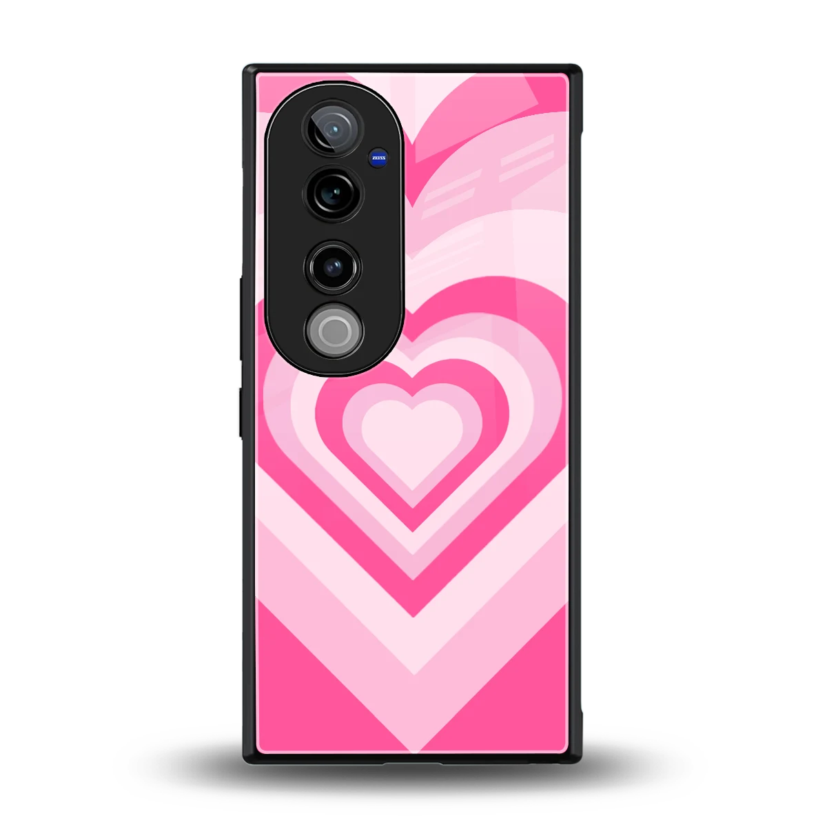 Y2K Flamingo Hearts back phone cover | glass case for vivo v40 pro